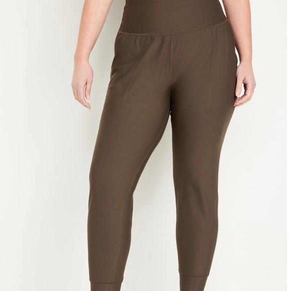 NWT OLD NAVY High-Waisted PowerSoft 7/8 Joggers Heritage Green Size Medium - Picture 4 of 7